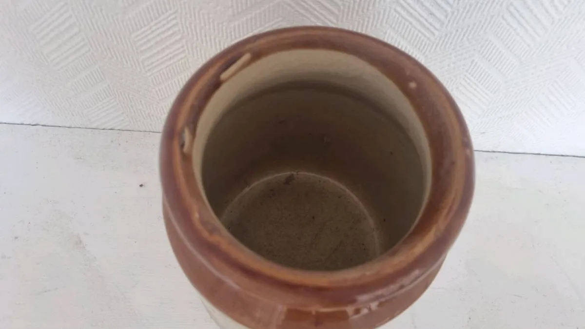 Vintage Stoneware Glazed Jar - Image 3