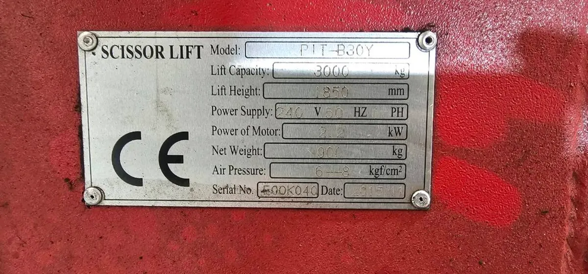 Sissor lift 3 t full rise - Image 2