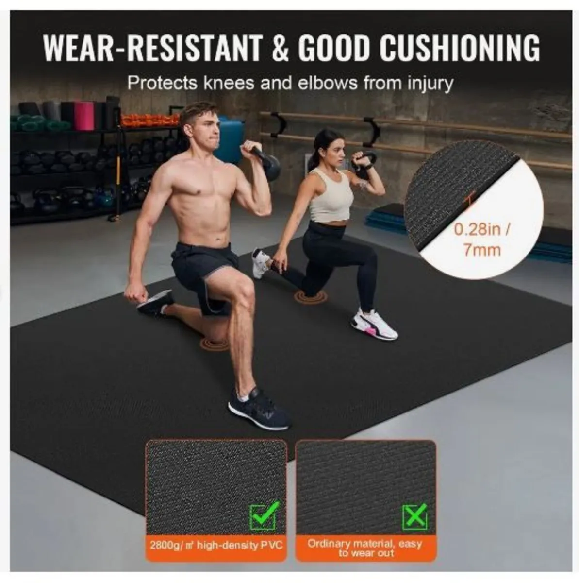 Exercise Mat Non Slip Yoga Mat Gym Fitness - Image 2