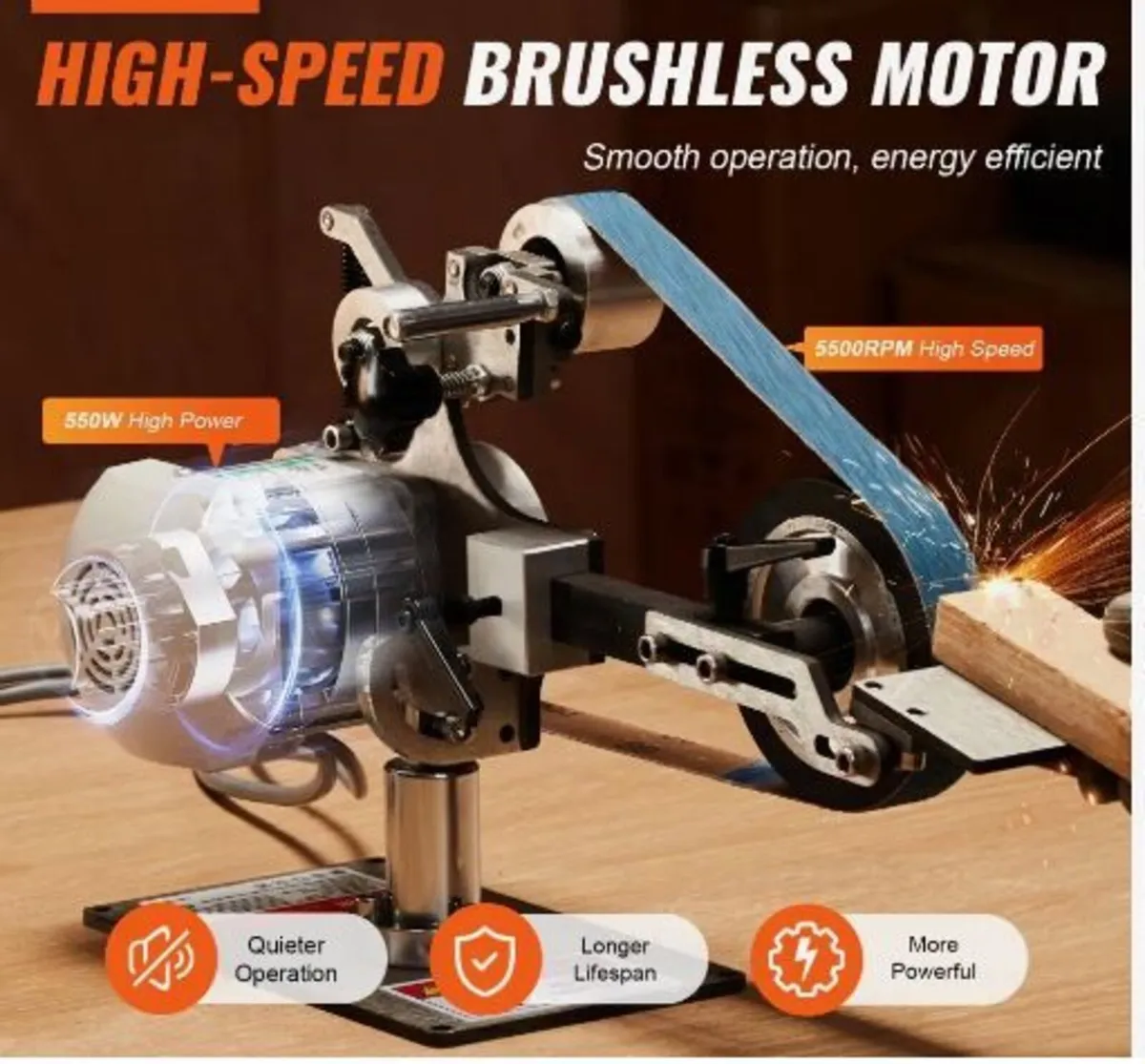 Belt Grinder Sander, 30 x 1-Inch Variable Speed - Image 3