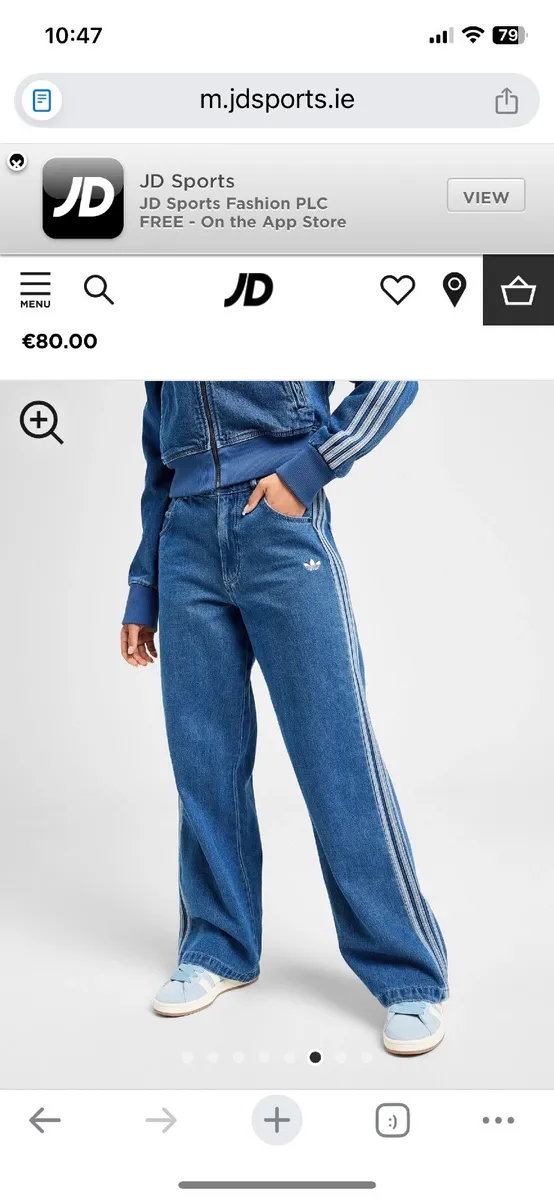 NEW Adidas Firebird Adicolor Denim Pants - Image 3