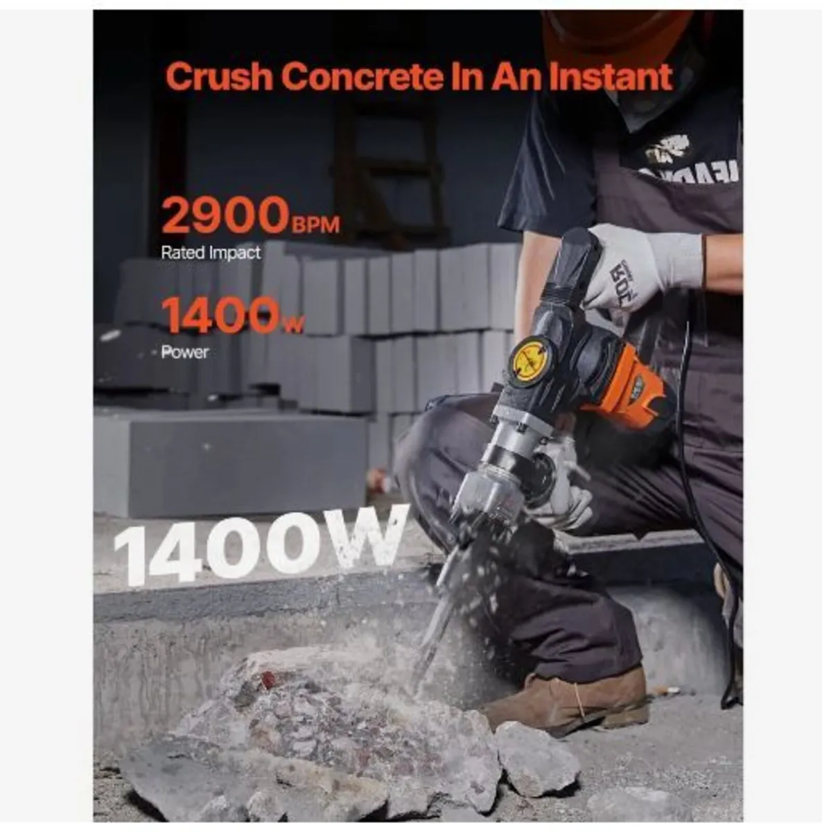 Demolition Jack Hammer Concrete Breaker 1400W - Image 2