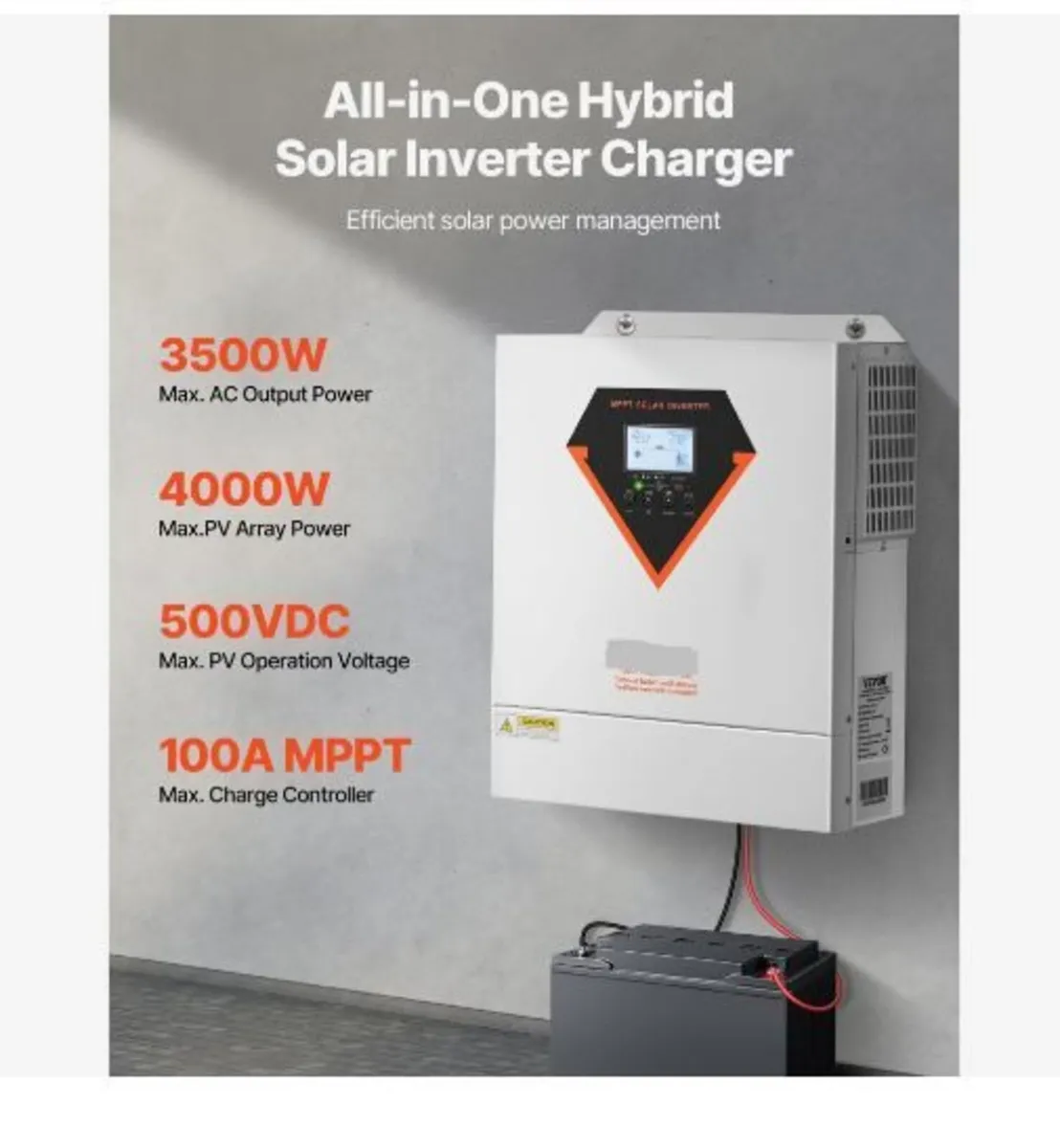 Hybrid Solar Inverter, 3500W - Image 2