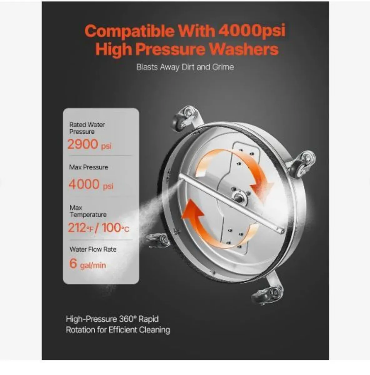 24" Pressure Washer Surface Cleaner - Image 2