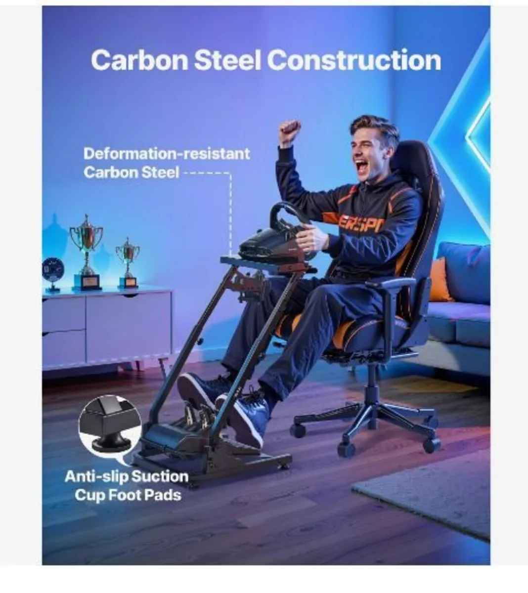 Racing Wheel Stand, Adjustable & Foldable - Image 4