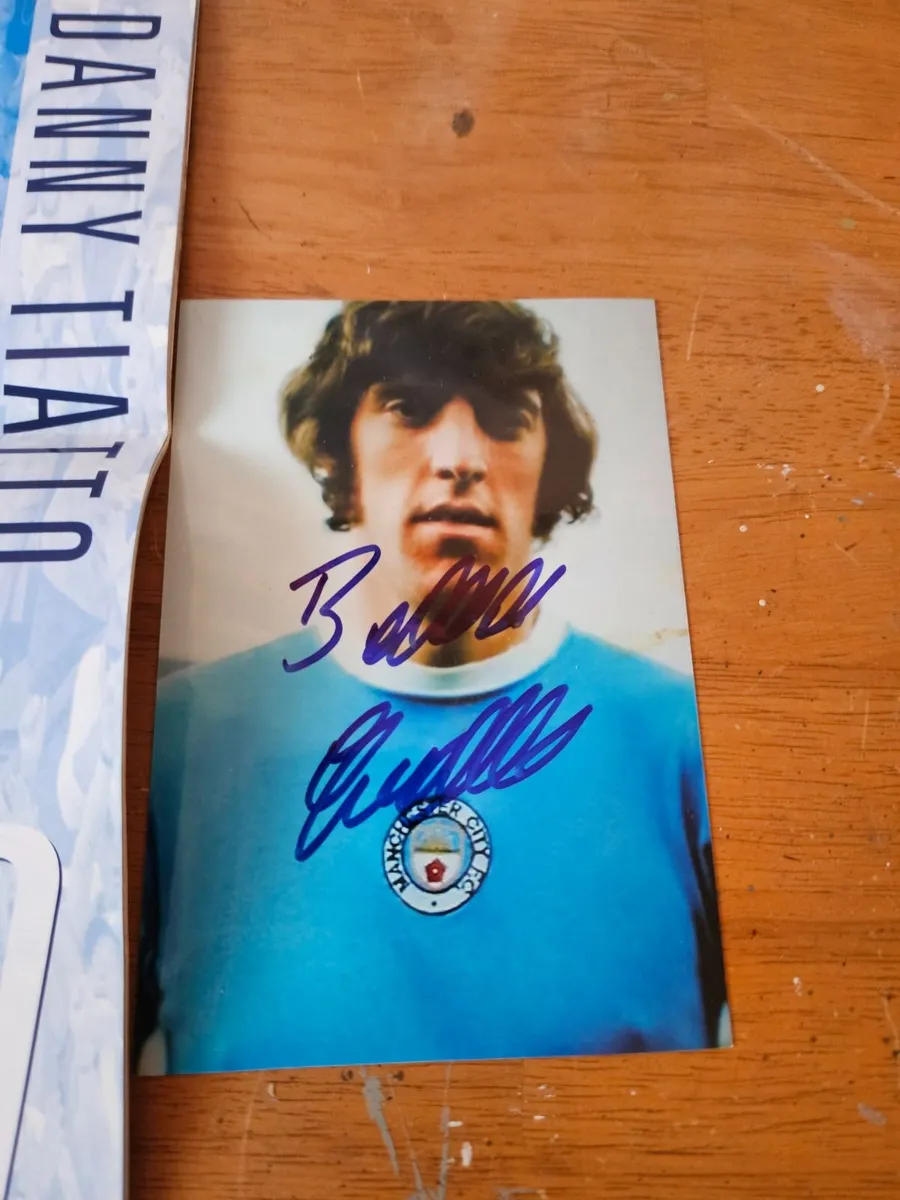 Man City Football Programme Signed - Image 1