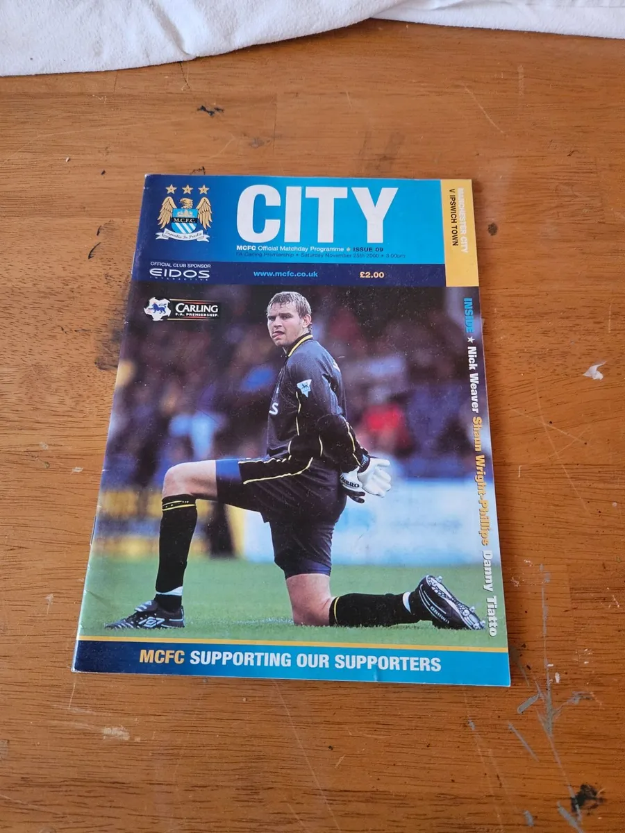 Man City Football Programme Signed - Image 3