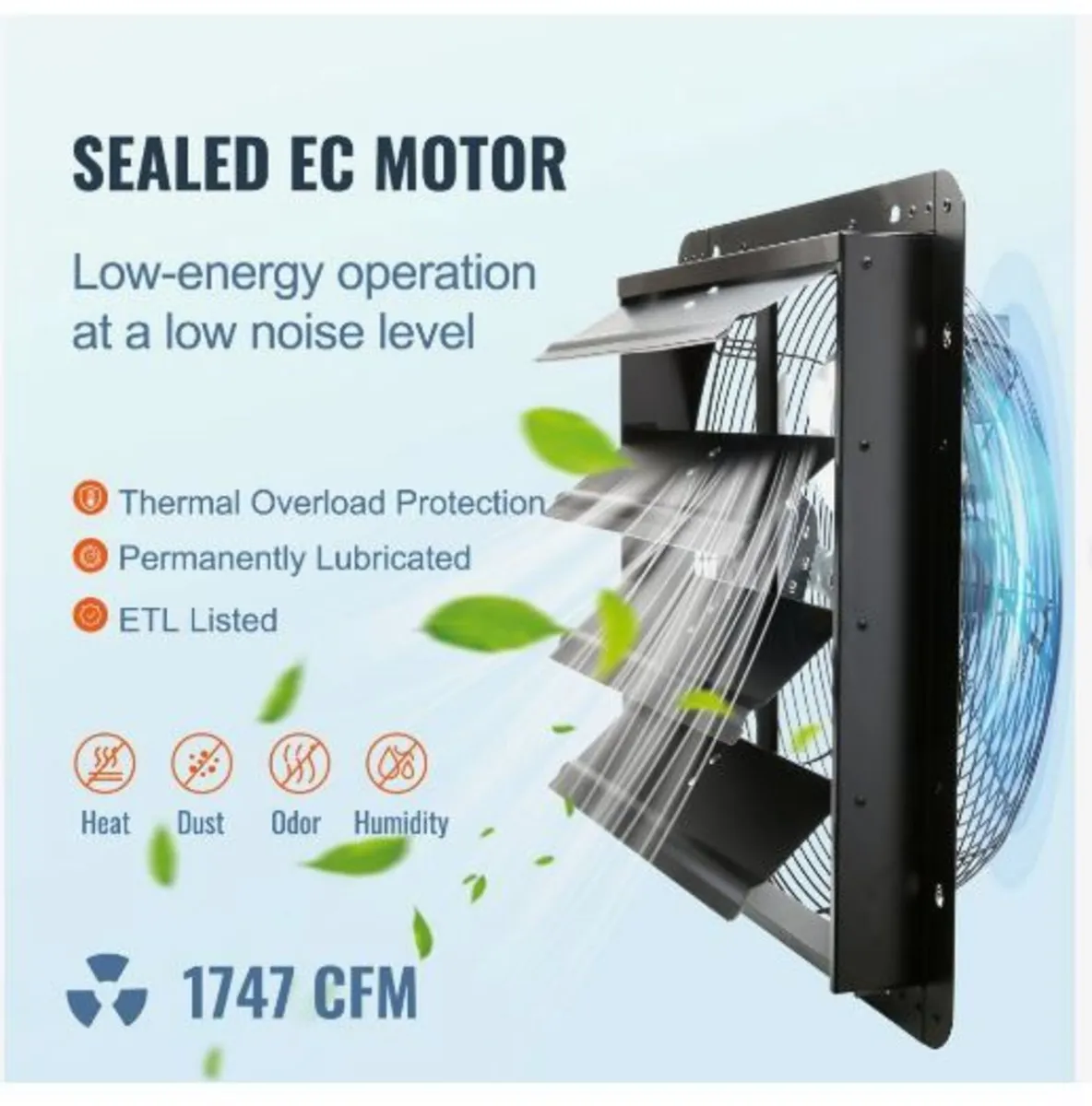 Shutter Exhaust Fan, 406 mm - Image 2