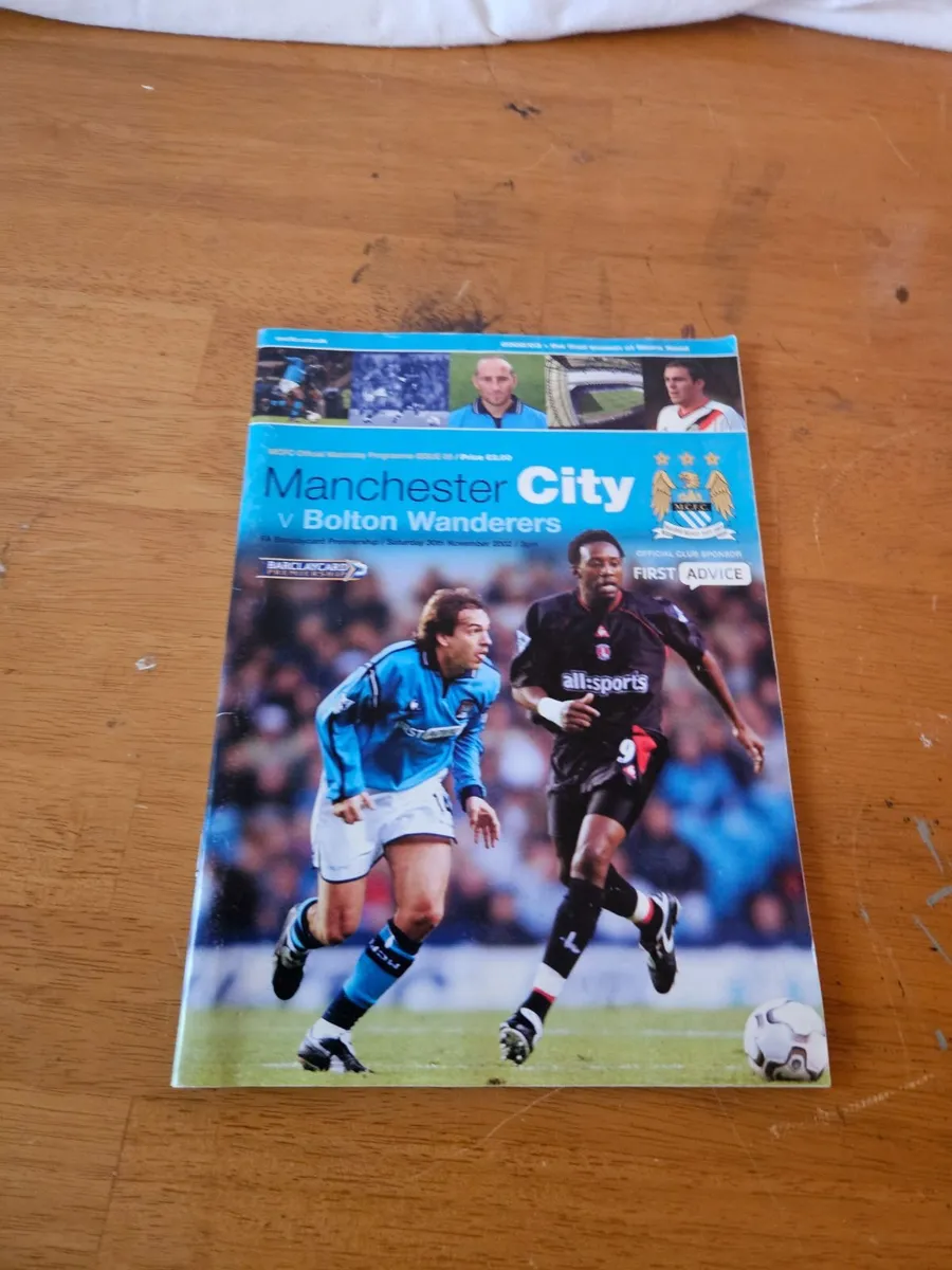 Man City Football Programme Signed - Image 2
