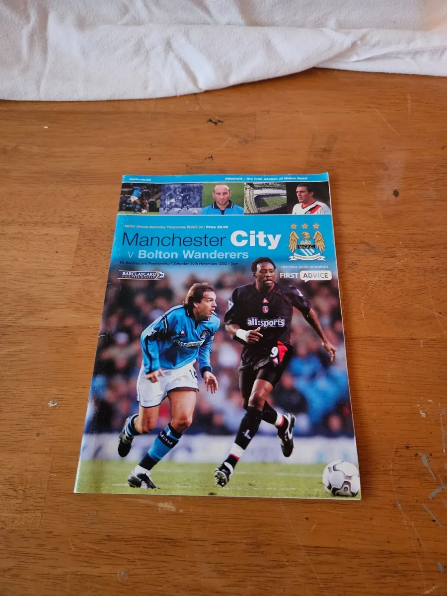 Man City Football Programme Signed - Image 3