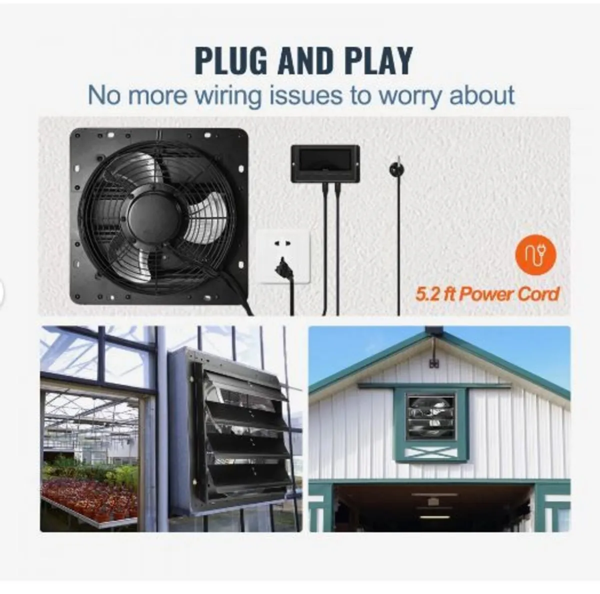 Shutter Exhaust Fan, 406 mm - Image 4