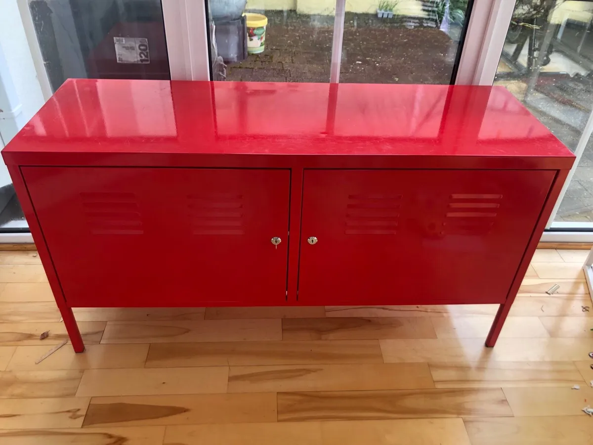 Ikea red steel cabinet - Image 1