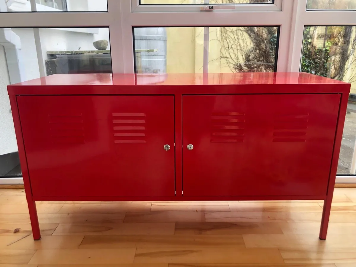Ikea red steel cabinet - Image 2