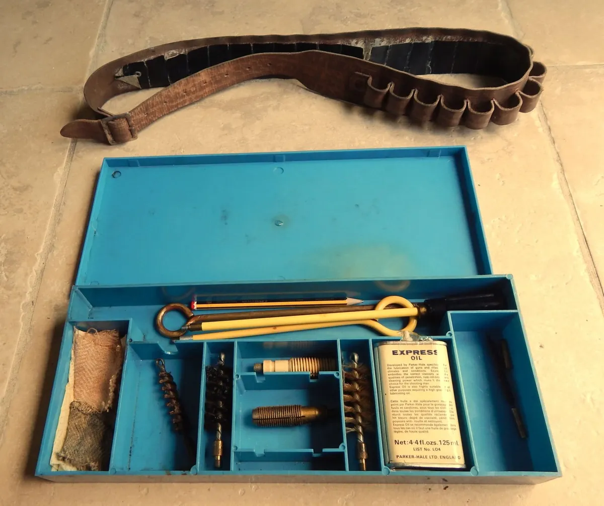 Selection of Weapon Cleaning Pieces & Belt - Image 1