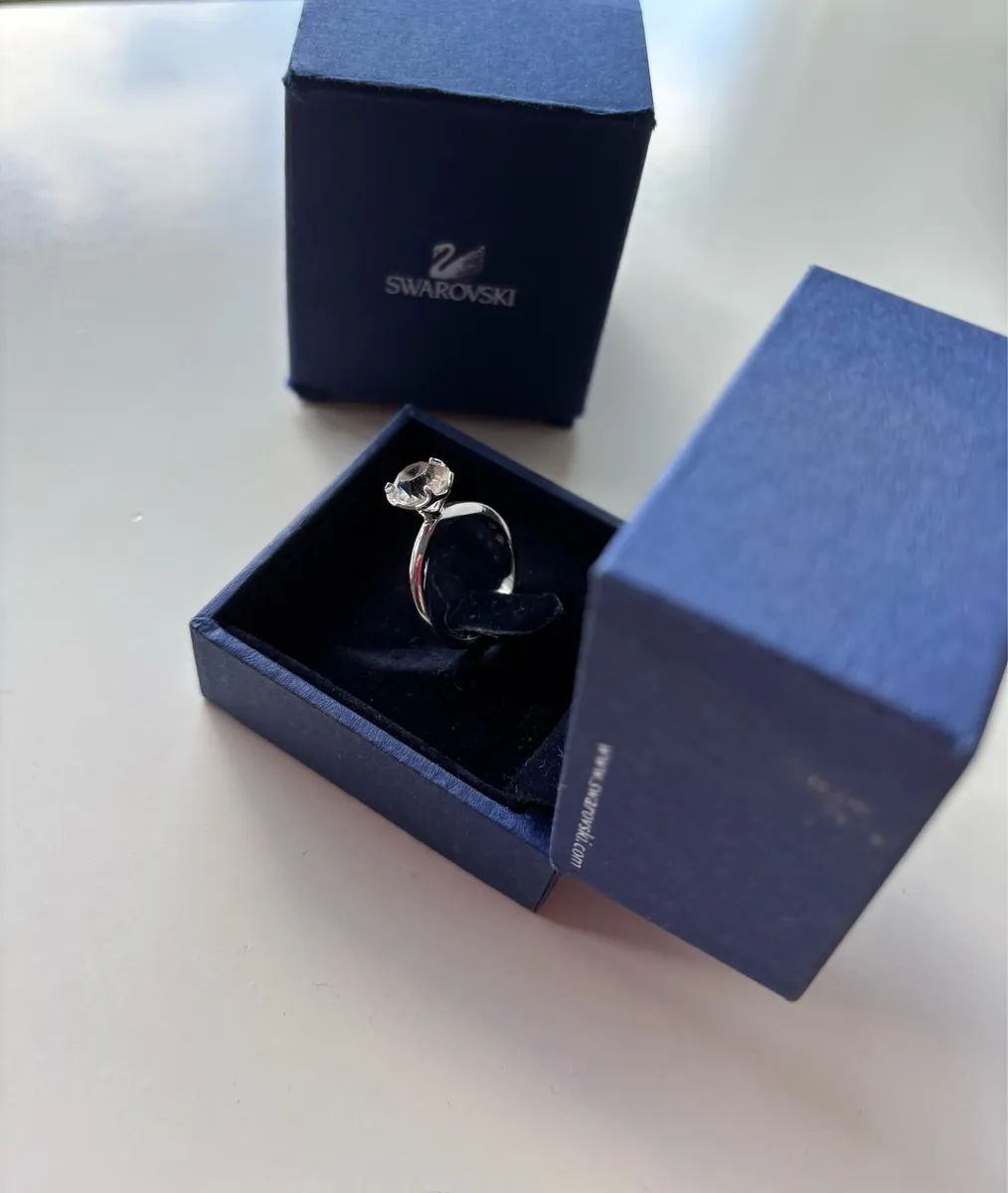 Swarovski Harlequin Rhodium Ring - Image 1