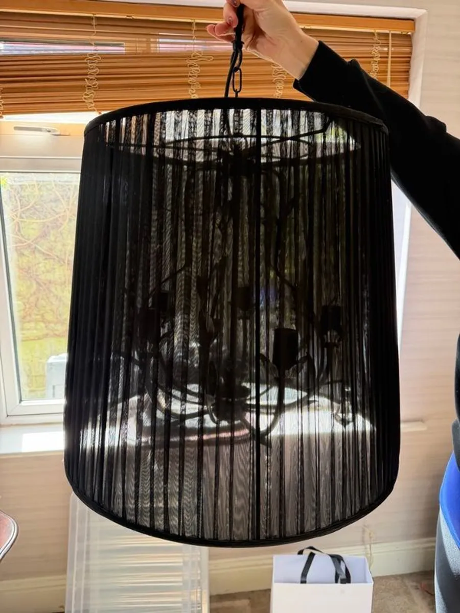 Black Chiffon & Crystal light shade - Image 1