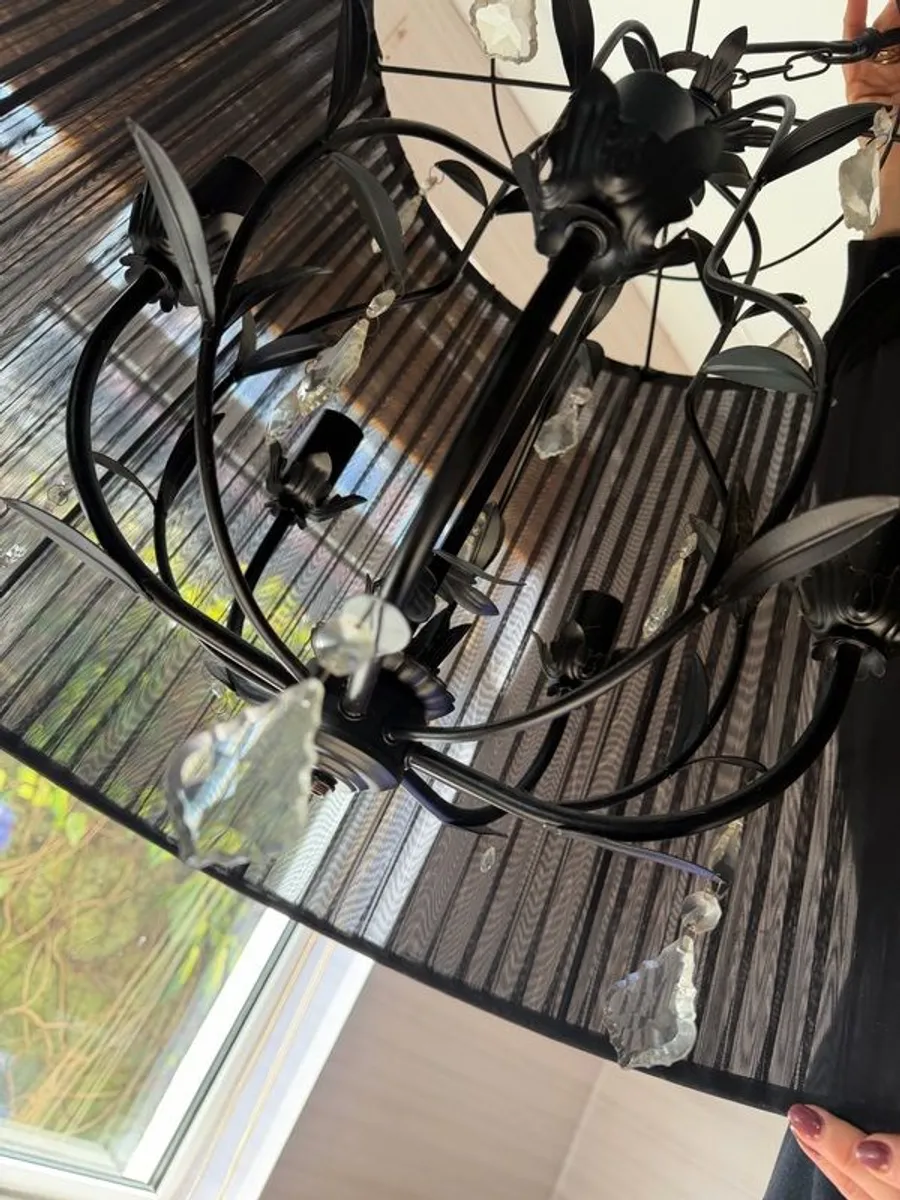 Black Chiffon & Crystal light shade - Image 2