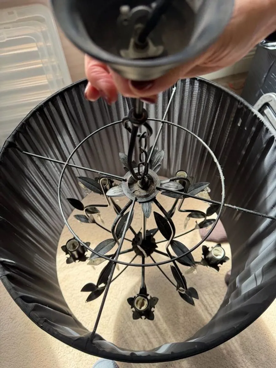 Black Chiffon & Crystal light shade - Image 3