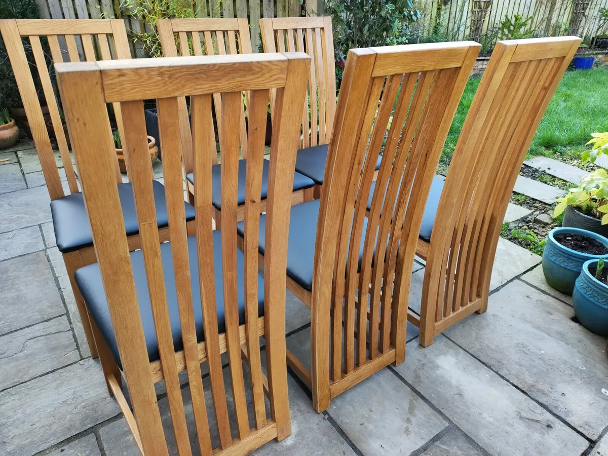 6 kitchen dining chairs - Image 2