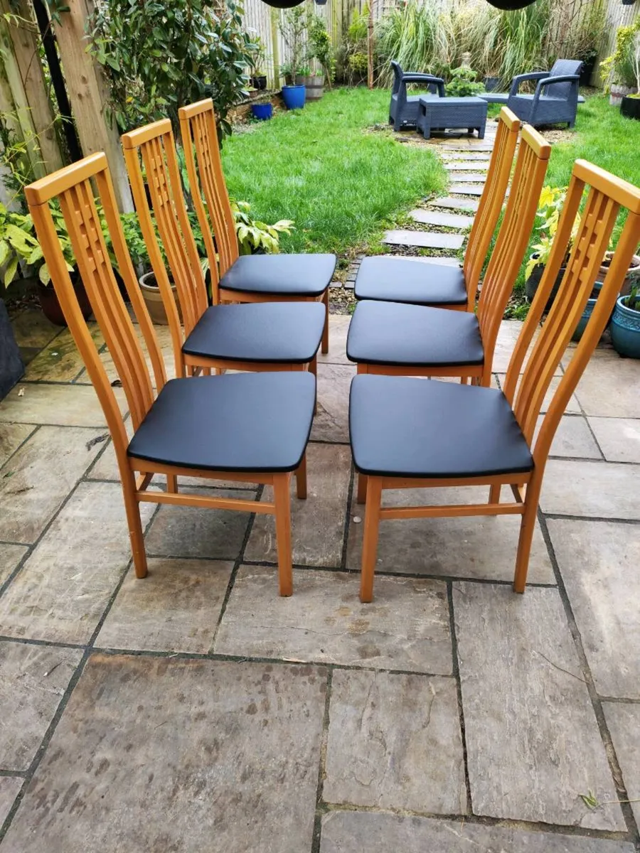 6 kitchen dining chairs - Image 2