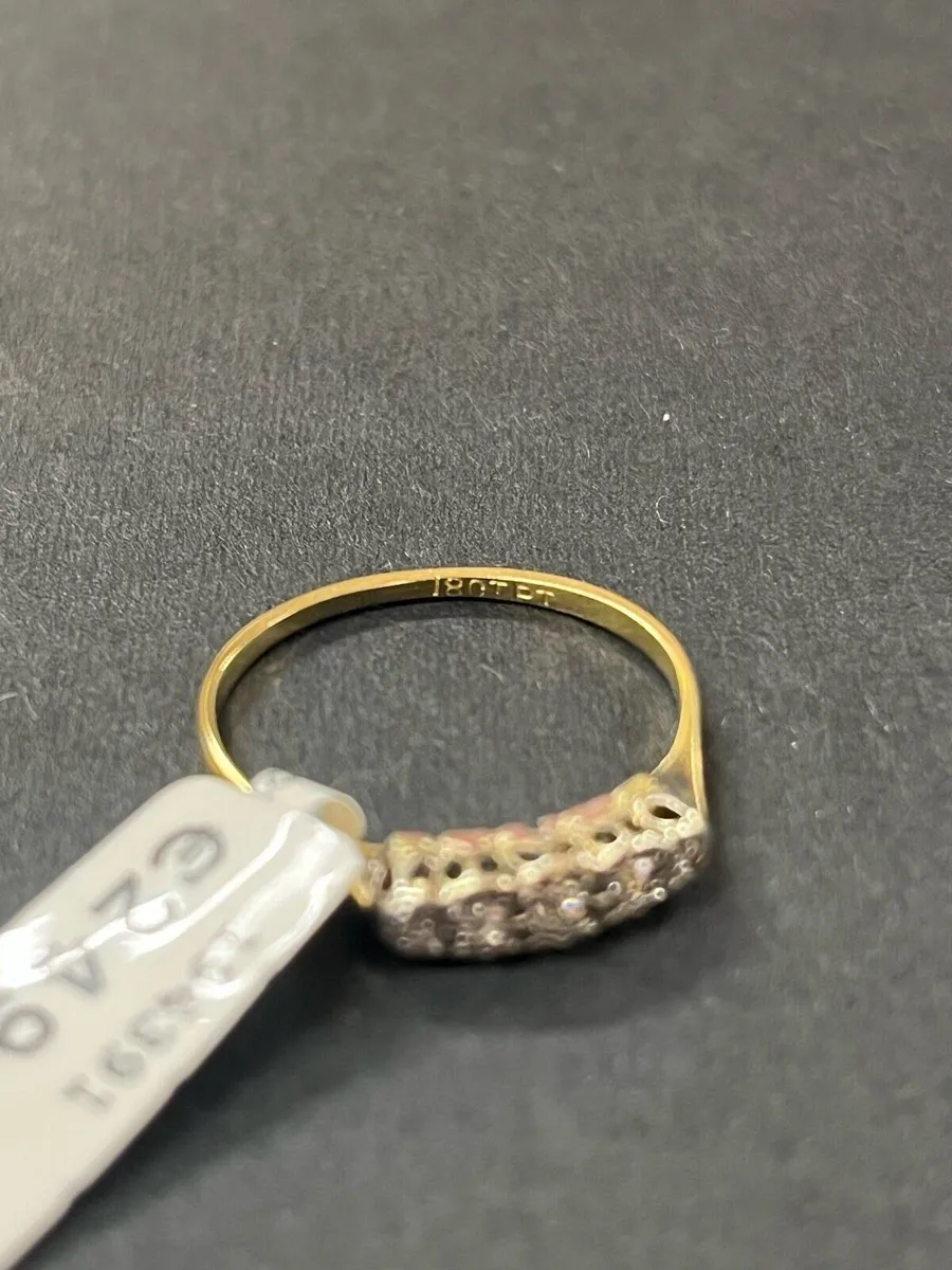 18k gold vintage diamond ring - Image 2