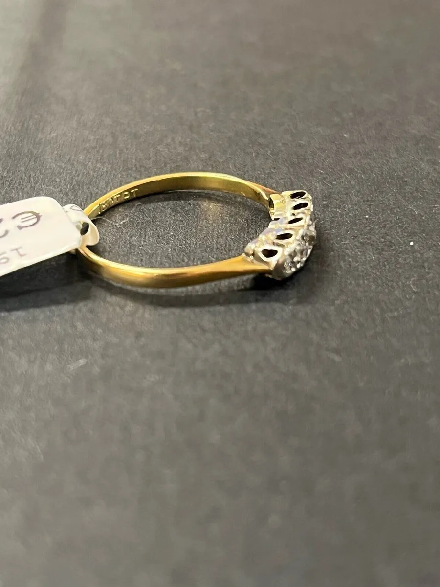 18k gold vintage diamond ring - Image 4
