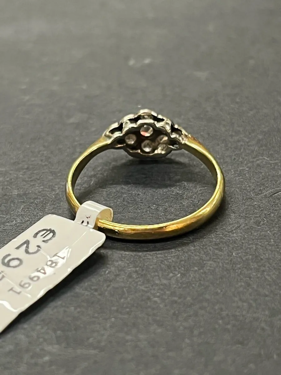 18k gold vintage diamond ring. - Image 4