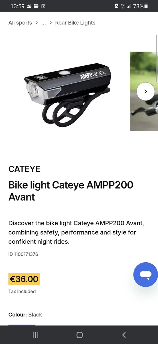 Bike  light catering ampp 200 new - Image 1