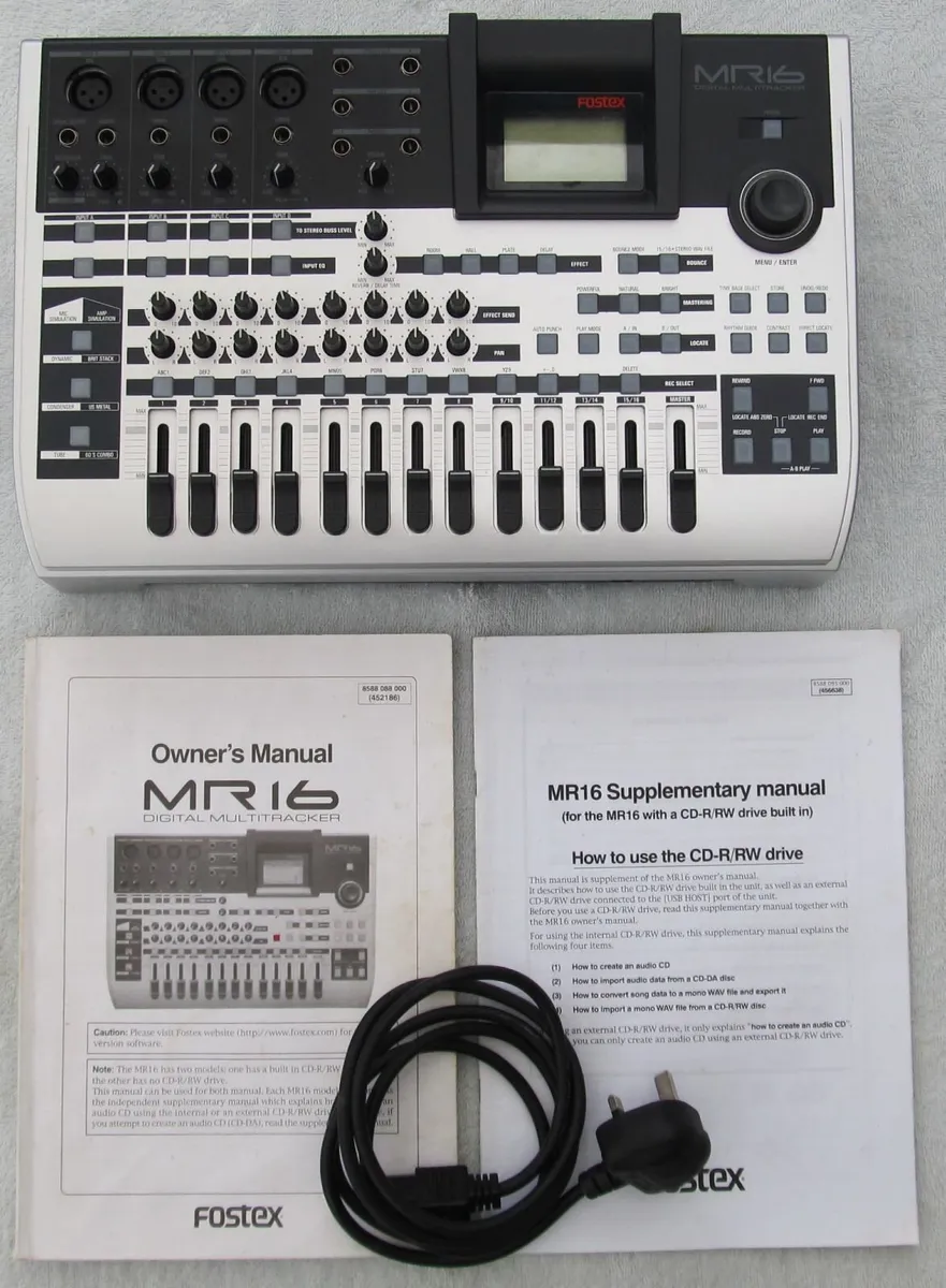 Fostex MR16 Digital Multitracker with both manuals - Image 3