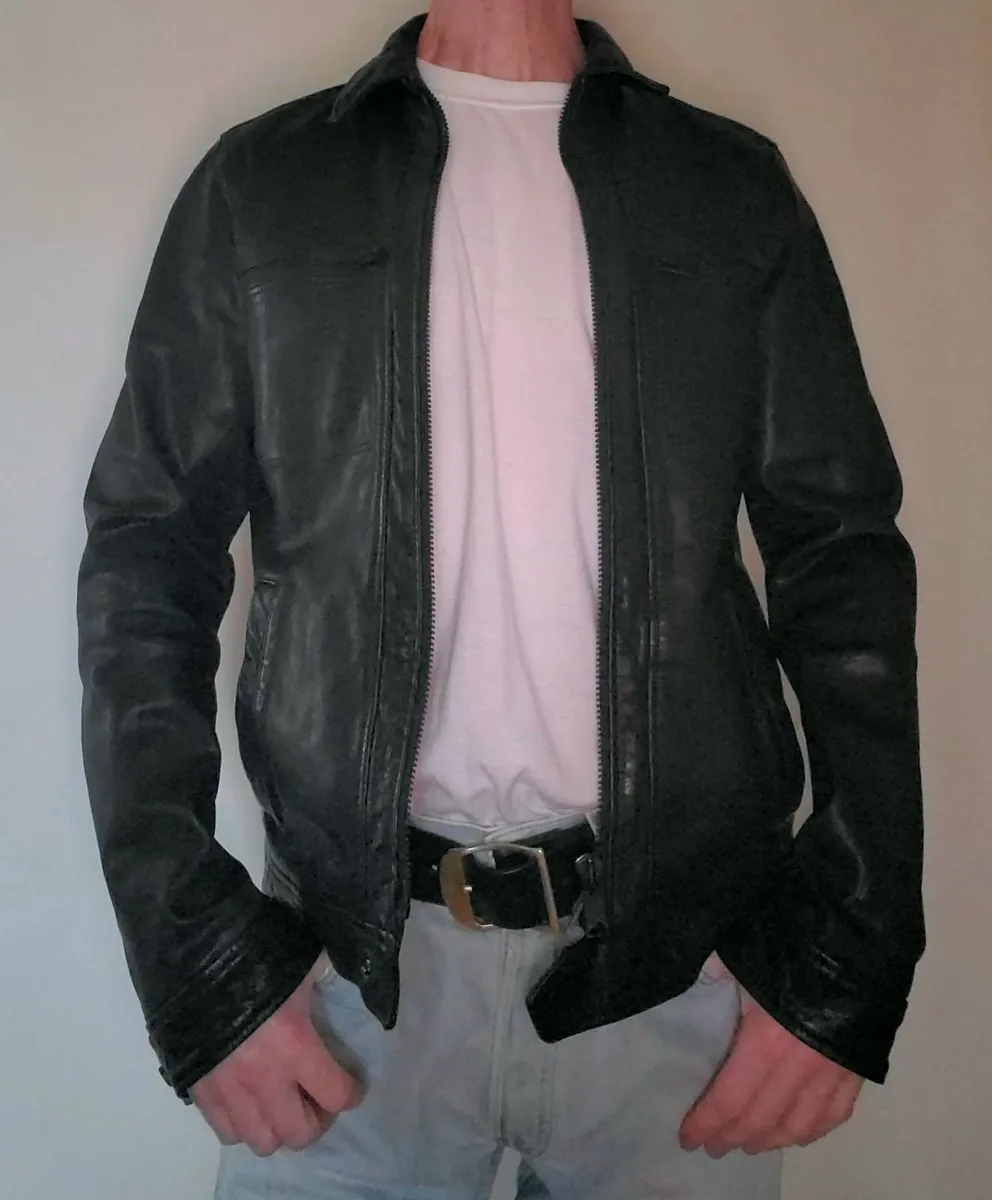 NEW >>> AllSaints Luck Black Leather Jacket << - Image 3