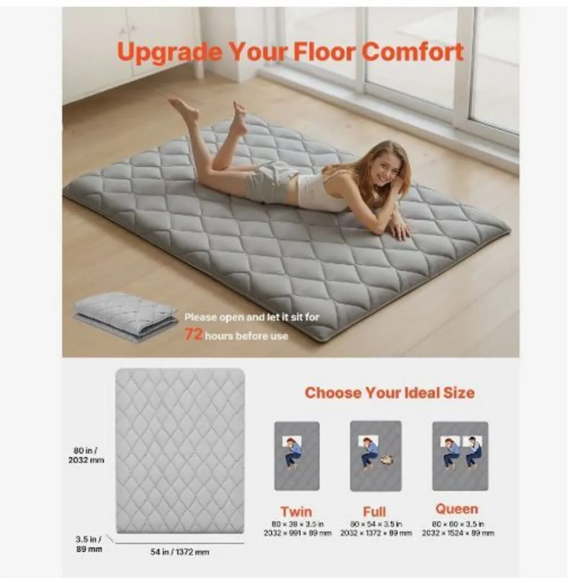 Japanese Tatami Mat, Full Size Foldable - Image 4