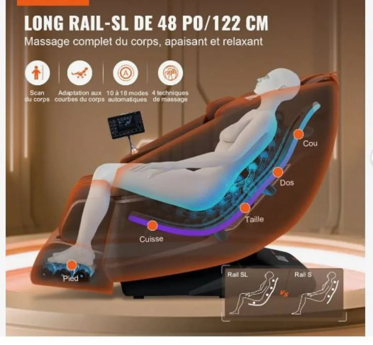 Full Body Massage Chair, SL-Track Zero Gravity - Image 2