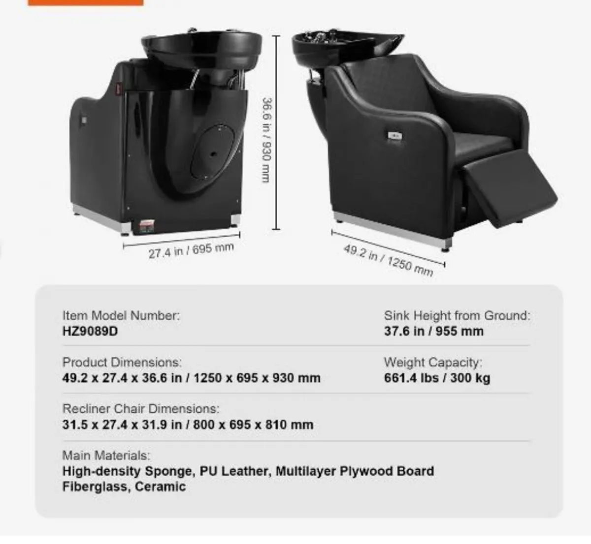 Shampoo Backwash Chair - Image 4
