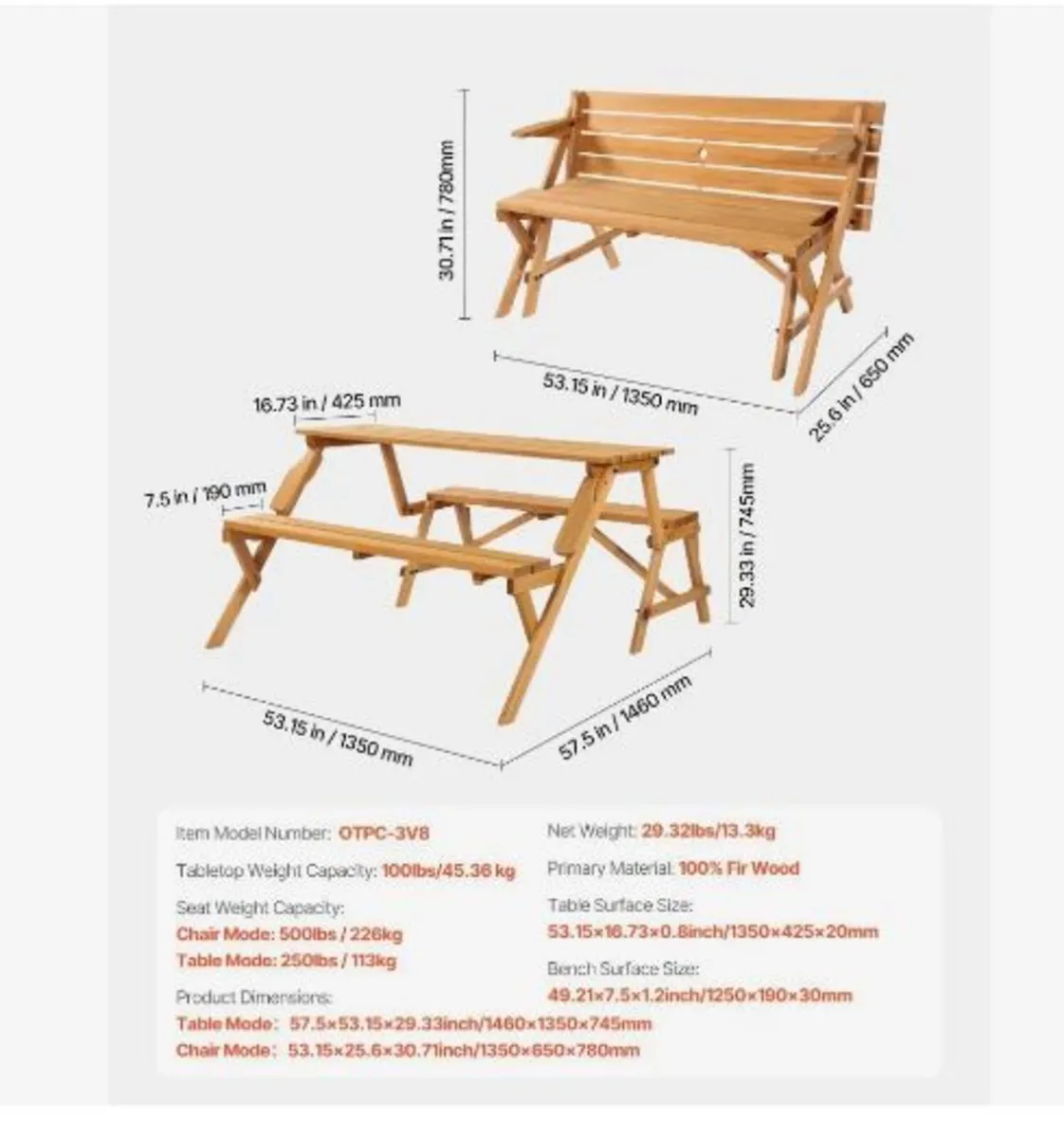 2-in-1 Transforming Interchangeable Picnic - Image 4