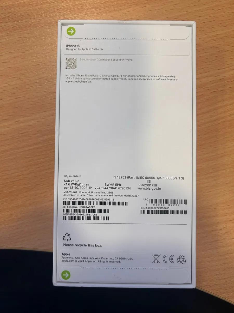 iPhone 16 Ultra Marine 128GB - Image 2