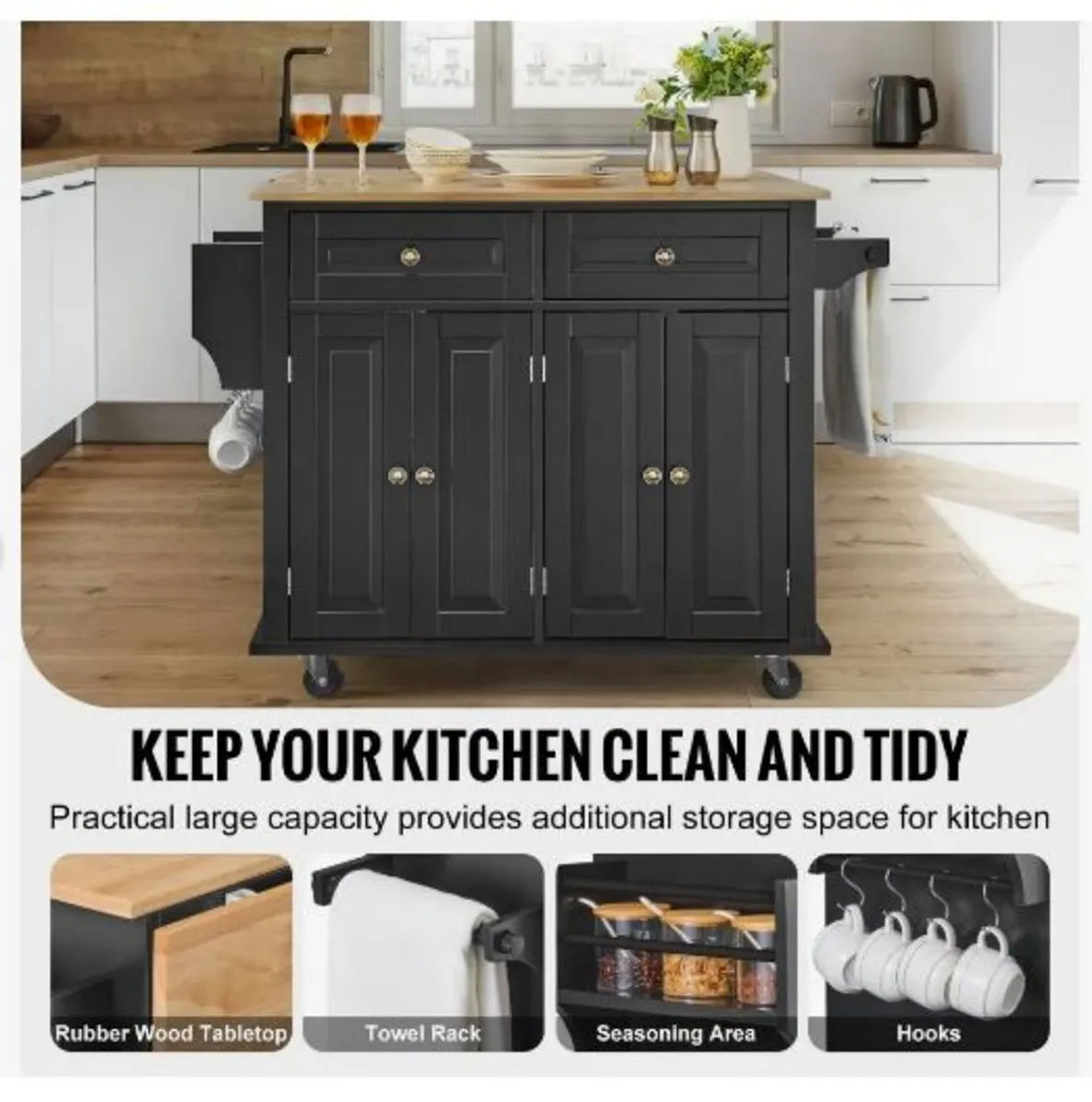 Kitchen Island Cart - Image 4