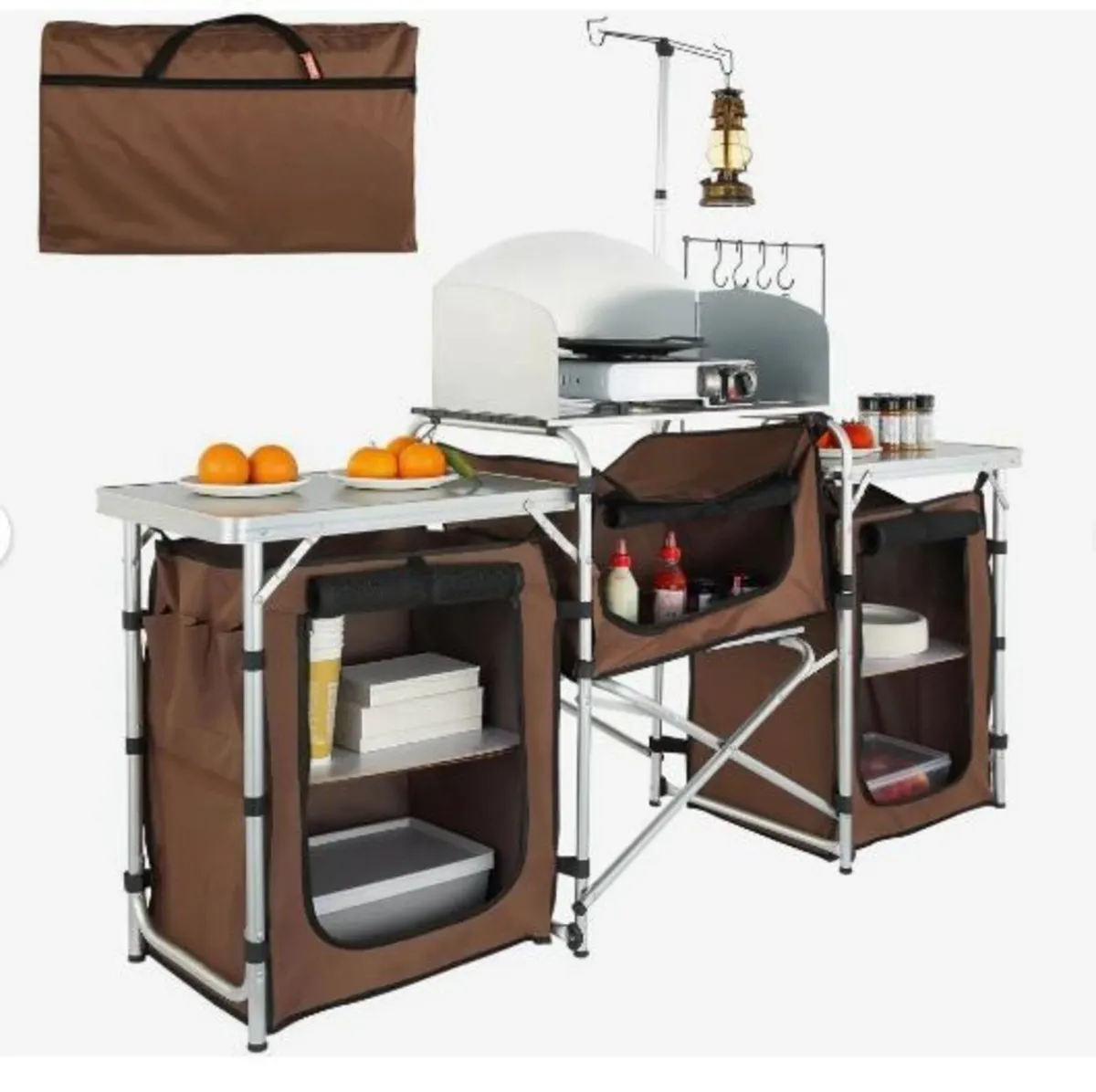 Camping Kitchen Table, Folding Outdoor Cooking - Image 3