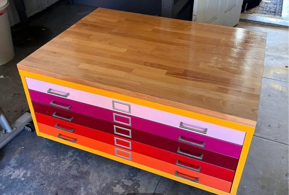 Vintage Safco Steel Flat File - Image 1