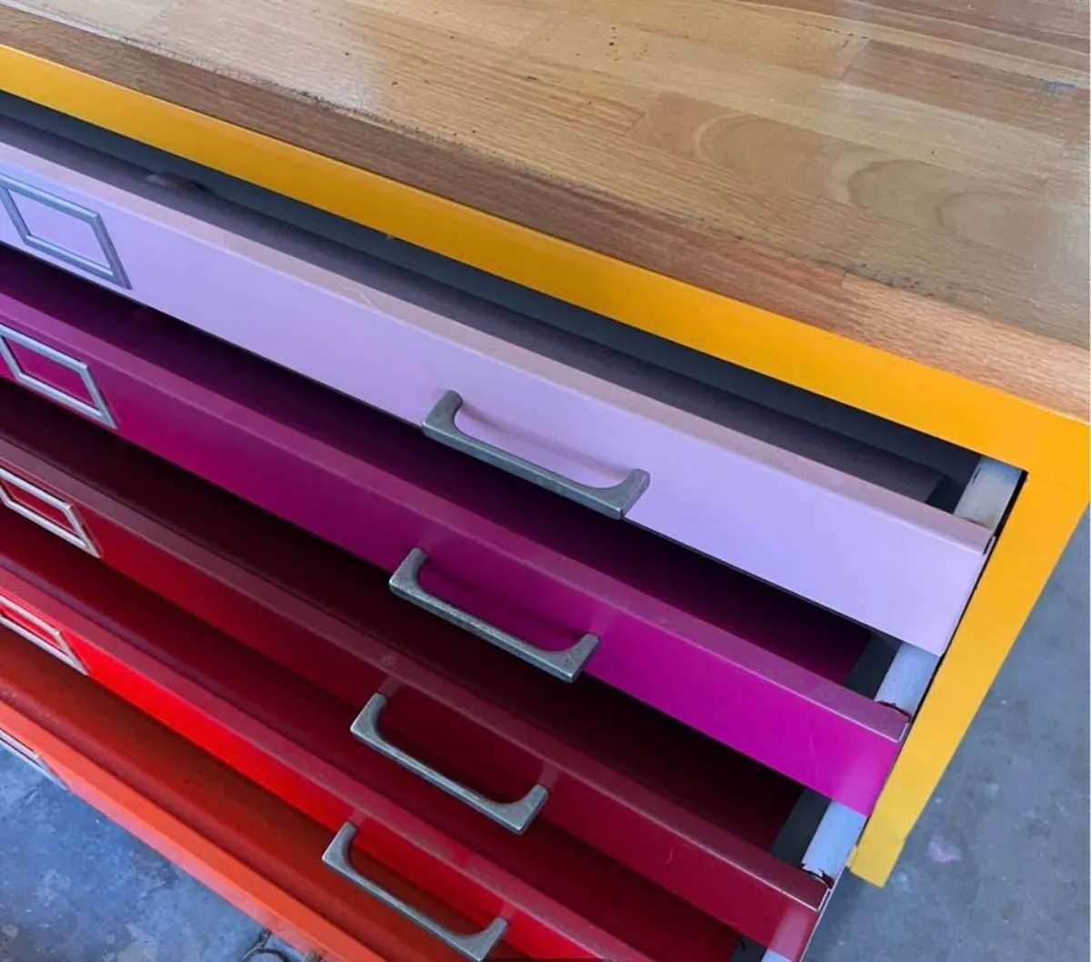 Vintage Safco Steel Flat File - Image 2