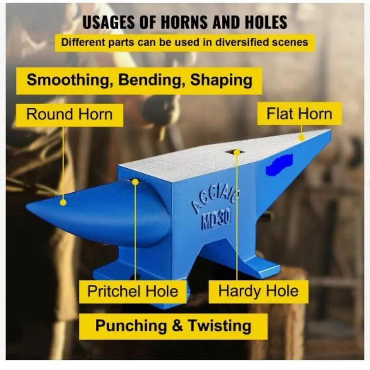 Horn Anvil, Steel Anvil Blacksmith Weight - Image 2