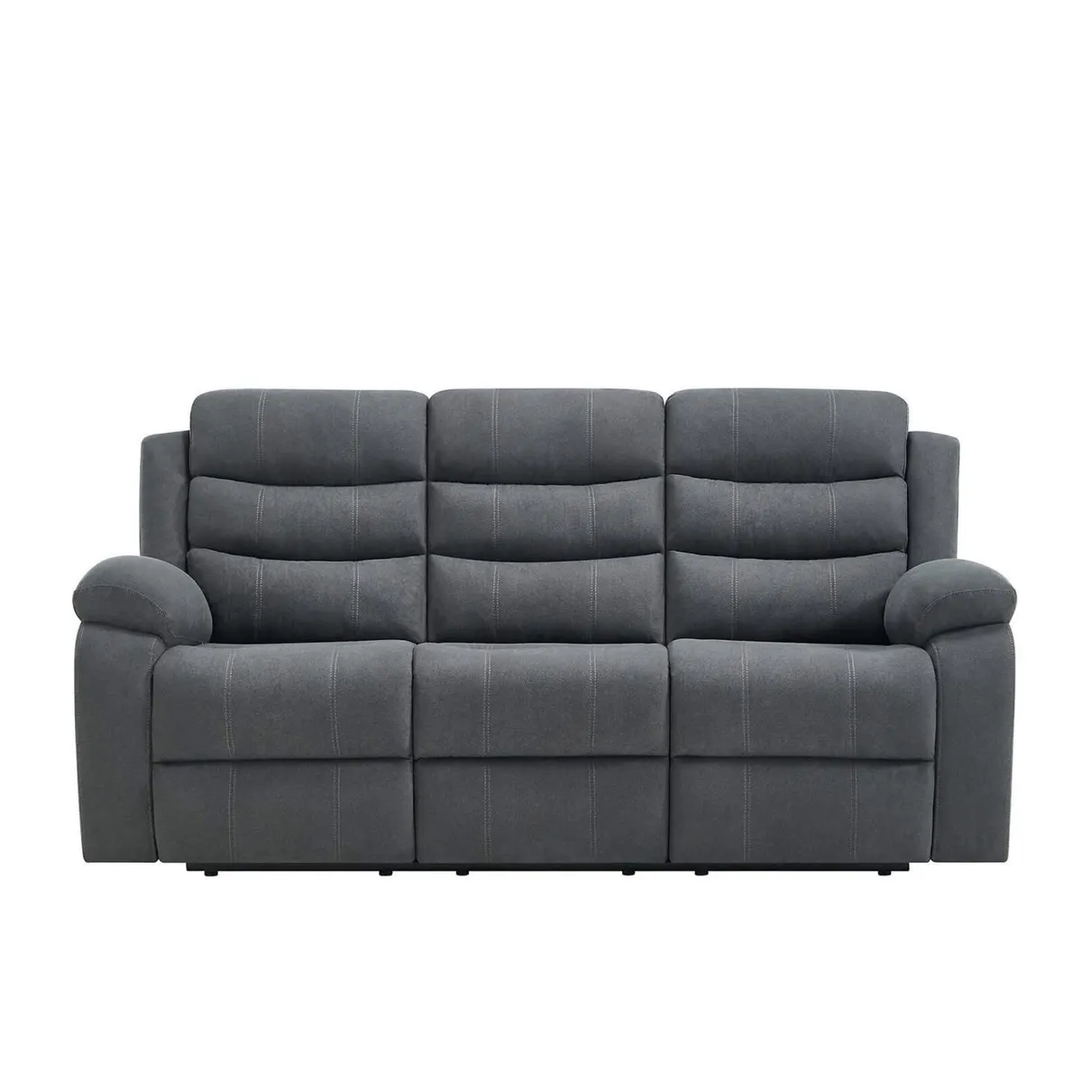 Brand New 3+2 Grey Fabric Sofas - Image 2