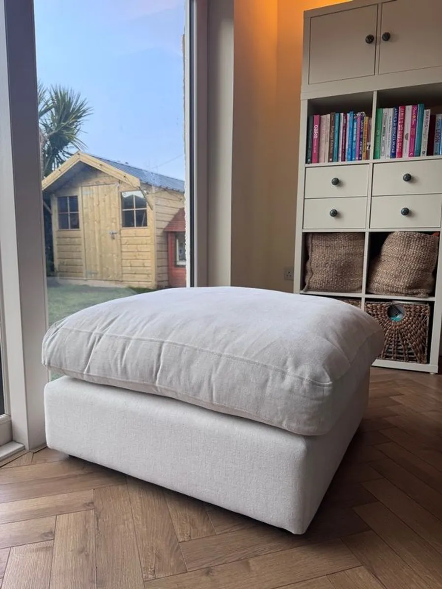 Large Fabric Footstool / Premium Quality (The 1933 Furniture Company) - Image 1