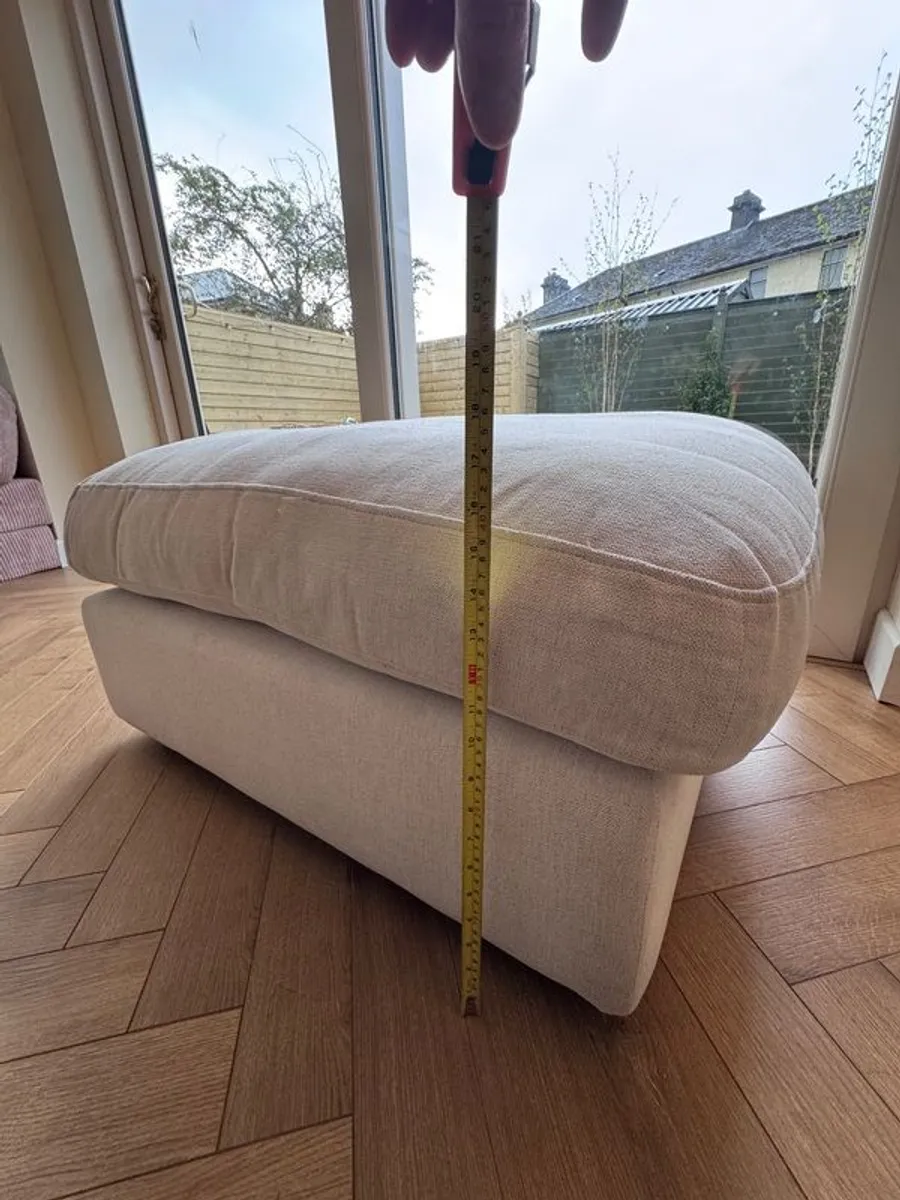 Large Fabric Footstool / Premium Quality (The 1933 Furniture Company) - Image 4