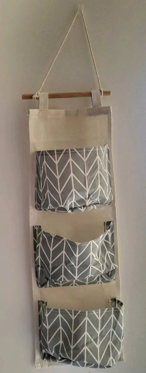 Practical Hanging Fabric Organizer – 3 Pockets