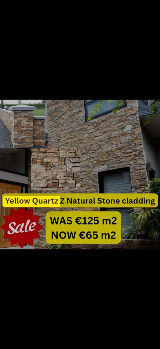 Yellow quartz natural stone cladding - Image 2