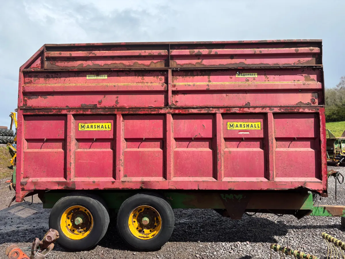 Marshall 12.5 ton silage trailer 18ft x 7ft 6” - Image 1