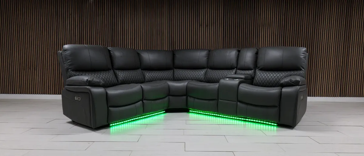 Rita Electric Corner Leather Recliner Sofa - Image 3