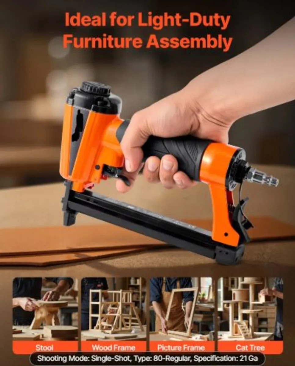 Pneumatic Staple Gun,21 Gauge Pneumatic Upholster - Image 2