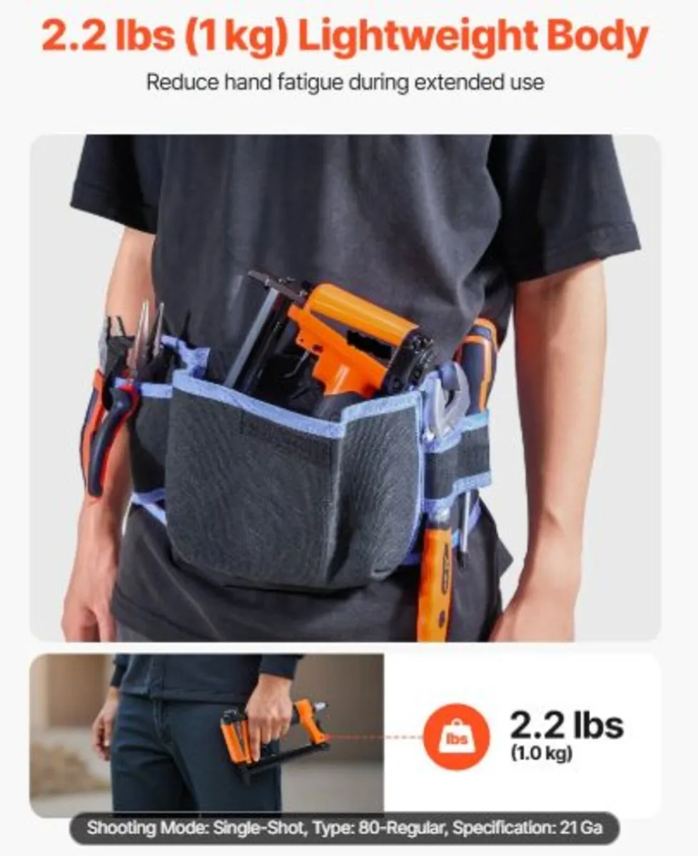 Pneumatic Staple Gun,21 Gauge Pneumatic Upholster - Image 3