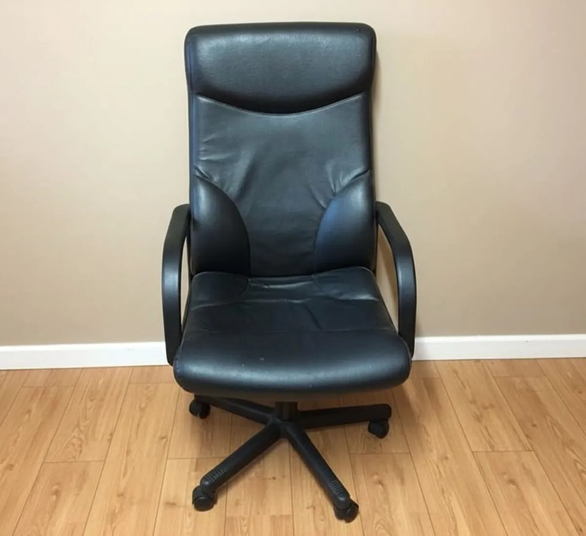 High Back Adjustable Leather Office Chair - Image 2